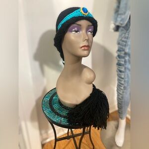 Crocheted Jasmine Character Wig - Disneys Aladdin - Handmade